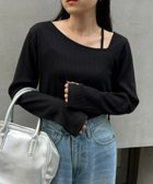 【チャオパニックティピー/CIAOPANIC TYPY】のW【WEB限定】アシメネックリブロンTee 人気、トレンドファッション・服の通販 founy(ファニー) ファッション Fashion レディースファッション Fashion for Women トップス・カットソー Cut & Sew Tops ロングTシャツ・Tシャツ Longline T-Shirts & Tees アシンメトリー Asymmetrical Style インナー Innerwear クール Cool, Chic サロペット Overalls, Salopette シンプル Simple, Minimal スラックス Slacks, Dress Pants デコルテ Décolleté, Neckline デニム Denim, Jeans Material フィット Fit, Slim Fit ベーシック Basic, Essential ワイド Wide, Wide Fit おすすめ Recommended / Our Picks thumbnail ブラック|ID: prp329100004792016 ipo3291000000034996782