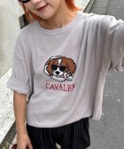 【チャオパニックティピー/CIAOPANIC TYPY】の【ユニセックス】アニマル柄犬サマーニット半袖Tシャツ ライトグレー|ID: prp329100004792020 ipo3291000000034770194