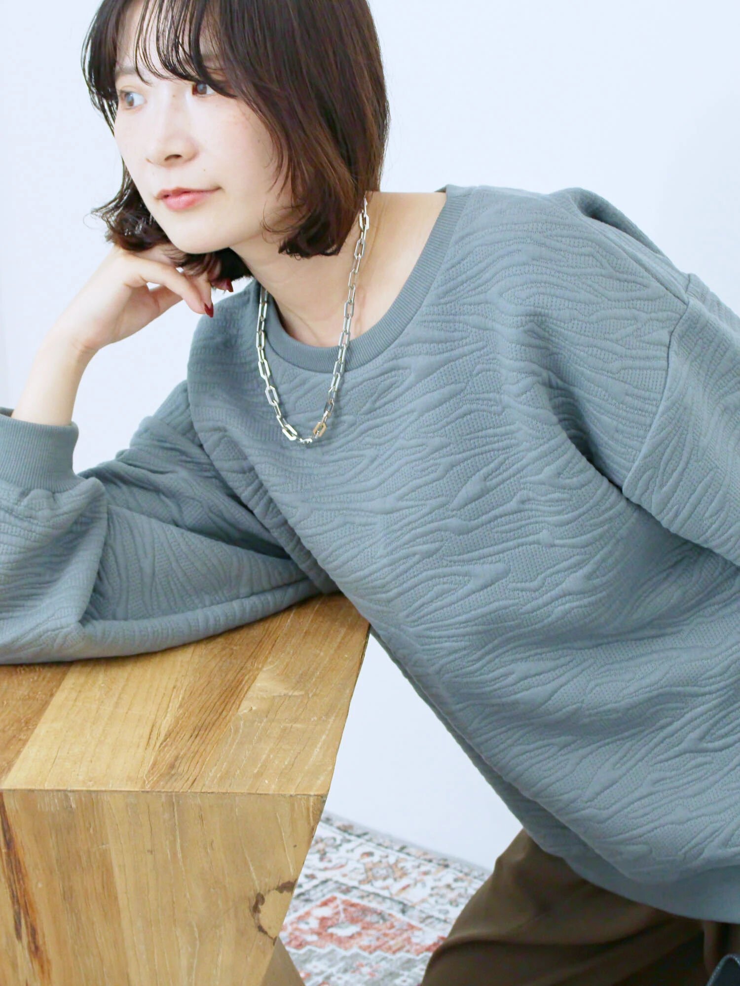 【サマンサモスモス/Samansa Mos2】のジャガードダンボールプルオーバー インテリア・キッズ・メンズ・レディースファッション・服の通販 founy(ファニー) ファッション Fashion レディースファッション Fashion for Women トップス・カットソー Cut & Sew Tops カジュアルプルオーバー・ニットトップス Pullovers & Knit Tops / Casual Pullovers ショルダー Shoulder, Shoulder Strap ドロップ Drop Shoulder, Dropped Style フィット Fit, Slim Fit グリーン|ID: prp329100004792035 ipo3291000000034770285