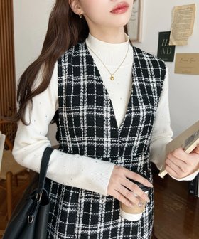 【モーメントプラス/moment+ / MEN】のツイードマーメイドワンピース 人気、トレンドファッション・服の通販 founy(ファニー) ファッション Fashion メンズファッション Fashion for Men インナー Innerwear クラシカル Classical, Vintage-Inspired チェック Check, Plaid, Tartan ツイード Twill, Twill Weave トレンド Trend, Trending Now 定番 Standard, Basic Item フェミニン Feminine, Girly ベーシック Basic, Essential ポケット Pocket, Pocket Detail マーメイド Mermaid, Fishtail Silhouette リブニット Rib Knit, Ribbed Knit ロング Long, Long-Length 再入荷 Restock / Back in Stock プチプライス・低価格 Affordable / Budget Price エレガント 上品 Elegant |ID:prp329100004792040