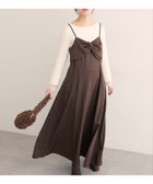 【ナチュラルクチュール/natural couture】の【WEB限定】 osono ねじりリボンキャミワンピース 人気、トレンドファッション・服の通販 founy(ファニー) ファッション Fashion レディースファッション Fashion for Women ワンピース Dresses キャミソールワンピース Camisole Dresses インナー Innerwear キャミワンピース Cami Dress, Slip Dress ギャザー Gathered, Ruffled とろみ Fluid, Flowy Fabric フレア Flare, Flared ポケット Pocket, Pocket Detail 羽織 Haori, Light Jacket リブニット Rib Knit, Ribbed Knit リボン Ribbon, Bow ロング Long, Long-Length 再入荷 Restock / Back in Stock おすすめ Recommended / Our Picks エレガント 上品 Elegant 2025年 2025 2025-2026秋冬・A/W Autumn/Winter 2025–26 AW25–26 thumbnail ブラウン|ID: prp329100004792085 ipo3291000000034872418