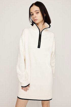 【スライ/SLY】のHALF ZIP HN KNIT ショートワンピース 人気、トレンドファッション・服の通販 founy(ファニー) ファッション Fashion レディースファッション Fashion for Women ワンピース Dresses インナー Innerwear ショート Short, Short Length ジップ Zip, Zipper スタンド Stand Collar, Upright Stand チュニック Tunic, Long Top ミラノリブ Milano Rib, Milano Stitch リラックス Relax, Relaxed Fit ルーズ Loose, Oversized |ID:prp329100004792101