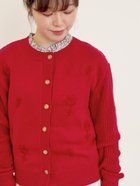 【サマンサモスモス/Samansa Mos2】の◎刺繍カーディガン レッド|ID: prp329100004792102 ipo3291000000034819794