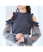 【マジェスティック レゴン/MAJESTIC LEGON】のオープンショルダーフリルカットトップス C/グレー|ID: prp329100004792103 ipo3291000000034770721