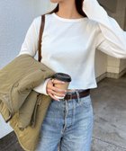 【アンドミー/andme】のテレコリブ ショート丈 クルーネック トップス オフホワイト|ID: prp329100004792106 ipo3291000000034770736