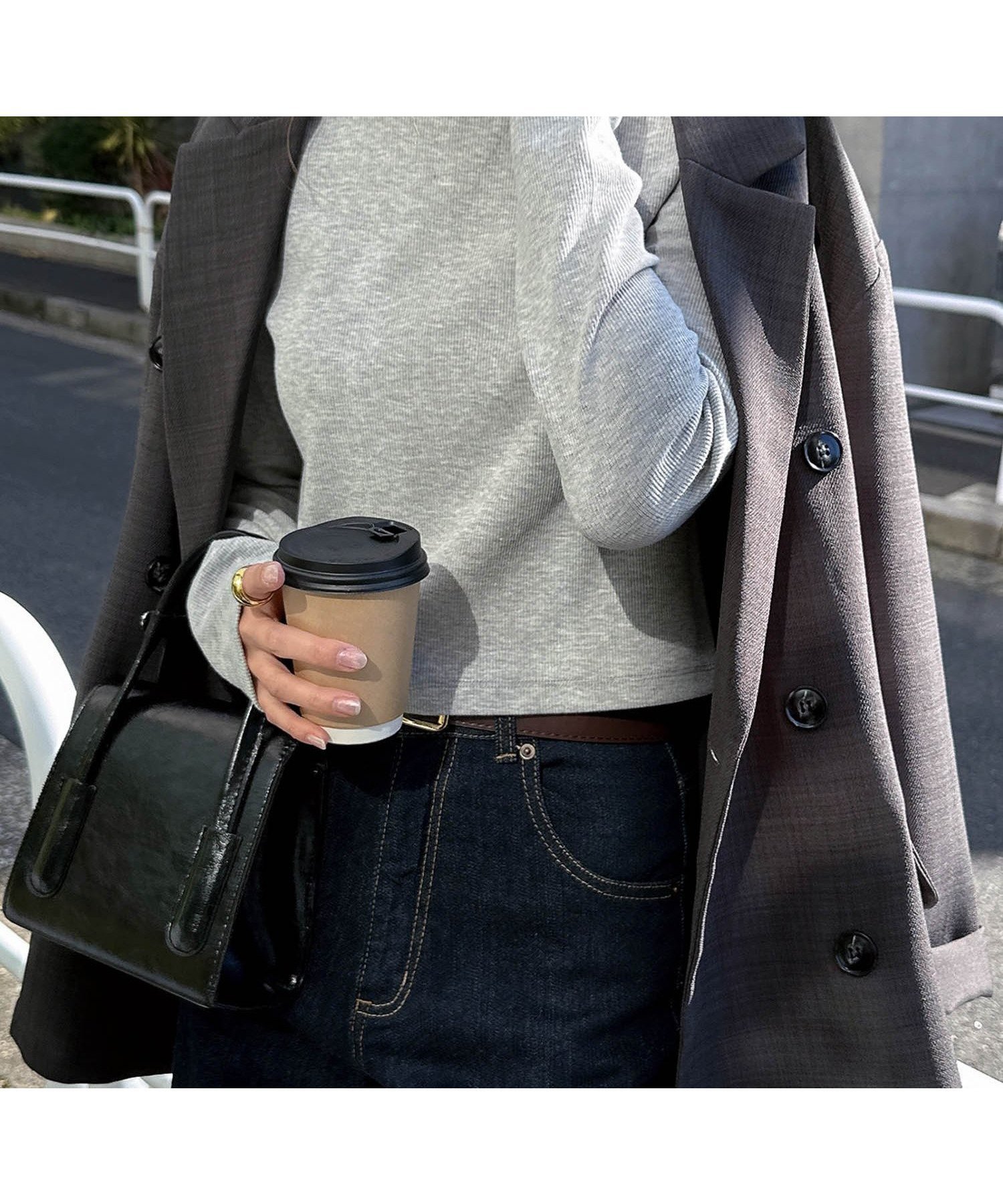 【アンドミー/andme】のテレコリブ ショート丈 クルーネック トップス インテリア・キッズ・メンズ・レディースファッション・服の通販 founy(ファニー) ファッション Fashion レディースファッション Fashion for Women トップス・カットソー Cut & Sew Tops カーディガン Cardigan, Knitwear ショート Short, Short Length 長袖 Long Sleeve, Full Sleeve バランス Balance, Style Balance ベスト Vest, Waistcoat おすすめ Recommended / Our Picks 杢グレー|ID: prp329100004792106 ipo3291000000034770738