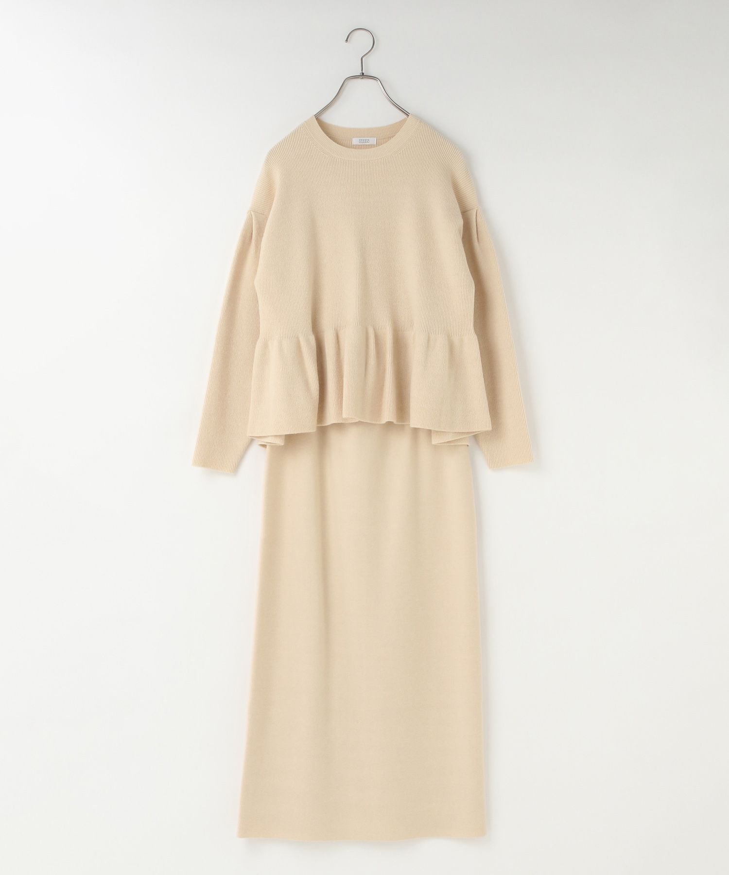 【ローリーズファーム/LOWRYS FARM】のペプラムニットSETUP 人気、トレンドファッション・服の通販 founy(ファニー) 　ファッション　Fashion　レディースファッション　Fashion for Women　トップス・カットソー　Cut & Sew Tops　ニット　Knit Tops & Sweaters　おすすめ　Recommended / Our Picks　サテン　Satin, Glossy Fabric　ストレート　Straight, Straight Cut　セットアップ　Set-Up, Coordinated Outfit　デニム　Denim, Jeans Material　トレンド　Trend, Trending Now　ペプラム　Peplum, Flared Hem　 other-1|ID: prp329100004792108 ipo3291000000034770747