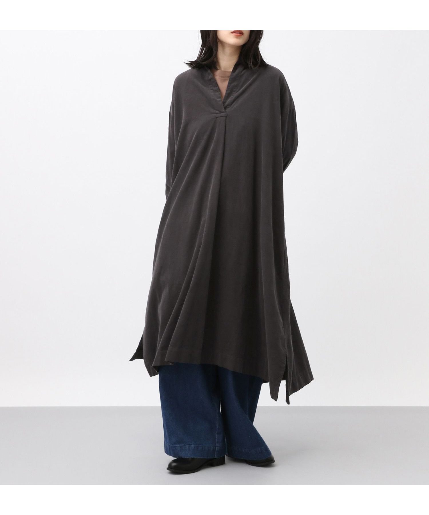 【スタディオ クリップ/studio CLIP】の《natural by clip》製品染めシャツコールワンピース 人気、トレンドファッション・服の通販 founy(ファニー) 　ファッション　Fashion　レディースファッション　Fashion for Women　ワンピース　Dresses　おすすめ　Recommended / Our Picks　インナー　Innerwear　スキッパー　Skipper, Open Collar　タートル　Turtleneck, Turtle Collar　フレア　Flare, Flared　ベスト　Vest, Waistcoat　ロング　Long, Long-Length　 other-1|ID: prp329100004792118 ipo3291000000035238495