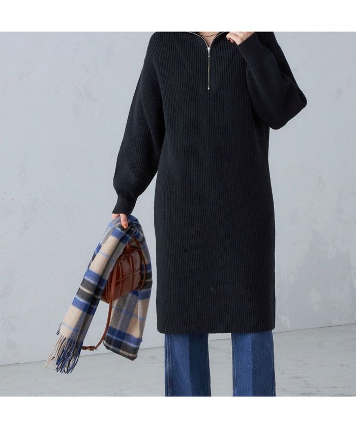 【シップス フォー ウィメン/SHIPS】の手洗い可能 片畦編み ハーフ ジップ ワンピース インテリア・キッズ・メンズ・レディースファッション・服の通販 founy(ファニー) https://founy.com/ ファッション Fashion レディースファッション Fashion for Women ワンピース Dresses ジップ Zip, Zipper スニーカー Sneakers, Trainers ハーフ Half, Half-Length バランス Balance, Style Balance 春 Spring 畦 Ribbed Knit |ID: prp329100004792122 ipo3291000000034770837