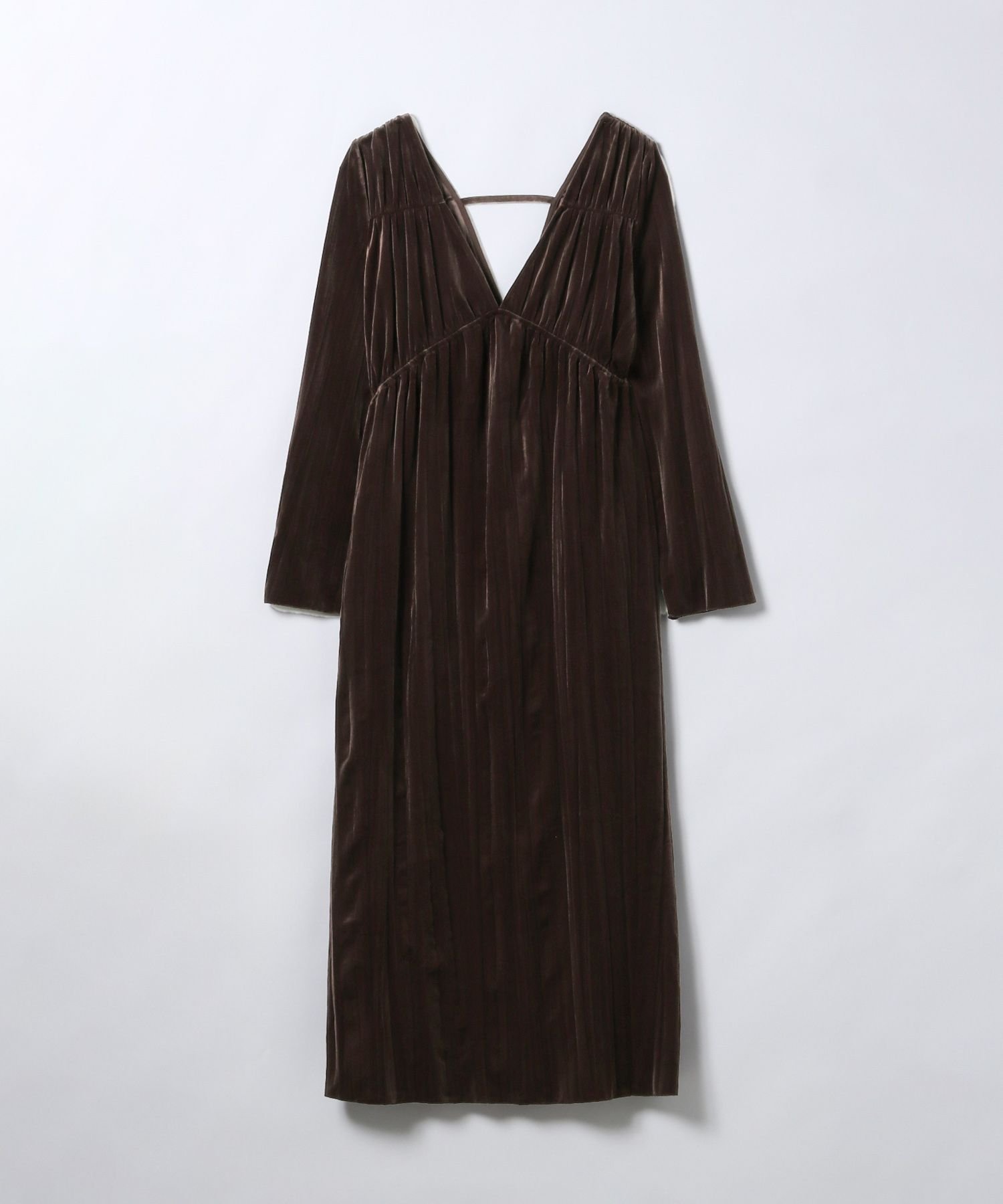 【ジーナシス/JEANASiS】のVネックベロアワンピース 人気、トレンドファッション・服の通販 founy(ファニー) 　ファッション　Fashion　レディースファッション　Fashion for Women　ワンピース　Dresses　おすすめ　Recommended / Our Picks　インナー　Innerwear　デコルテ　Décolleté, Neckline　トレンド　Trend, Trending Now　ベロア　Velour, Soft Velvet　ポケット　Pocket, Pocket Detail　ロング　Long, Long-Length　 other-1|ID: prp329100004792130 ipo3291000000034770877