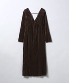 【ジーナシス/JEANASiS】のVネックベロアワンピース ダークブラウン|ID: prp329100004792130 ipo3291000000034770878