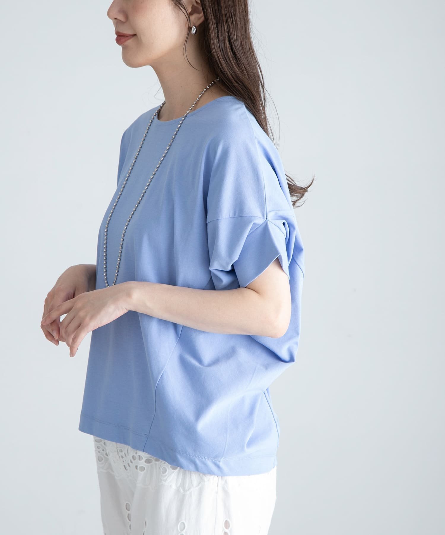 【サニーレーベル/Sonny Label / URBAN RESEARCH】の『WEB限定』吸水速乾UVクールタッチドルマンプルオーバー インテリア・キッズ・メンズ・レディースファッション・服の通販 founy(ファニー) ファッション Fashion レディースファッション Fashion for Women トップス・カットソー Cut & Sew Tops カジュアルプルオーバー・ニットトップス Pullovers & Knit Tops / Casual Pullovers 2025年 2025 2025春夏・S/S Spring/Summer 2025 SS25 おすすめ Recommended / Our Picks なめらか Smooth, Silky Texture カットソー Cut and Sewn Top シンプル Simple, Minimal 吸水 Absorbent, Quick-Dry 夏 Summer S/S・春夏 SS, Spring/Summer, Warm Season ブルー|ID: prp329100004792142 ipo3291000000034770950