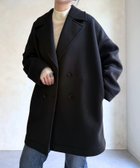 【ビアズリー/BEARDSLEY】のダンボールPコート 人気、トレンドファッション・服の通販 founy(ファニー) ファッション Fashion レディースファッション Fashion for Women アウター Coat / Outerwear Collection コート・ロングコート・ピーコート Long Coats, Peacoats & More Pコート Pea Coats カットソー Cut and Sewn Top クラシック Classic, Timeless Style シンプル Simple, Minimal ダブル Double, Double-Breasted フロント Front, Front Design ボンディング Bonding, Bonded Fabric ポケット Pocket, Pocket Detail 再入荷 Restock / Back in Stock エレガント 上品 Elegant thumbnail ブラック|ID: prp329100004792143 ipo3291000000034770951