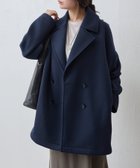 【ビアズリー/BEARDSLEY】のダンボールPコート 人気、トレンドファッション・服の通販 founy(ファニー) ファッション Fashion レディースファッション Fashion for Women アウター Coat / Outerwear Collection コート・ロングコート・ピーコート Long Coats, Peacoats & More Pコート Pea Coats カットソー Cut and Sewn Top クラシック Classic, Timeless Style シンプル Simple, Minimal ダブル Double, Double-Breasted フロント Front, Front Design ボンディング Bonding, Bonded Fabric ポケット Pocket, Pocket Detail 再入荷 Restock / Back in Stock エレガント 上品 Elegant thumbnail ネイビー|ID: prp329100004792143 ipo3291000000034770952