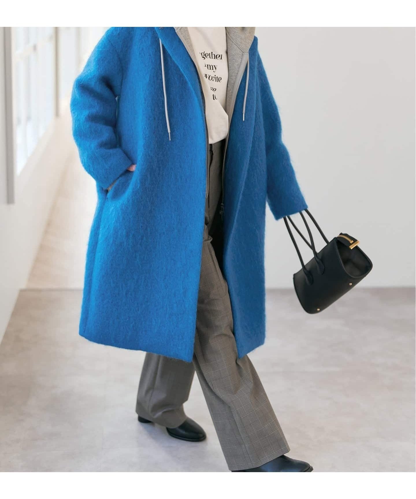 【スピック&スパン/Spick & Span】のシャギーコクーンコート インテリア・キッズ・メンズ・レディースファッション・服の通販 founy(ファニー) 　ファッション　Fashion　レディースファッション　Fashion for Women　アウター　Coat / Outerwear Collection　コート・ロングコート・ピーコート　Long Coats, Peacoats & More　シンプル　Simple, Minimal　エレガント 上品　Elegant　ブルー|ID: prp329100004792155 ipo3291000000034771026