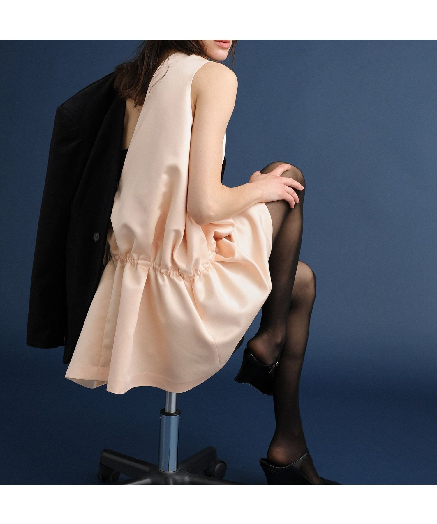 【ブリル/BRILL】のサテンミニドレス インテリア・キッズ・メンズ・レディースファッション・服の通販 founy(ファニー) 　ファッション　Fashion　レディースファッション　Fashion for Women　ワンピース　Dresses　フォーマル・パーティードレス・結婚式用ドレス　Elegant & Casual Dresses　ギャザー　Gathered, Ruffled　サテン　Satin, Glossy Fabric　エレガント 上品　Elegant　ベビーピンク21|ID: prp329100004792171 ipo3291000000034771098