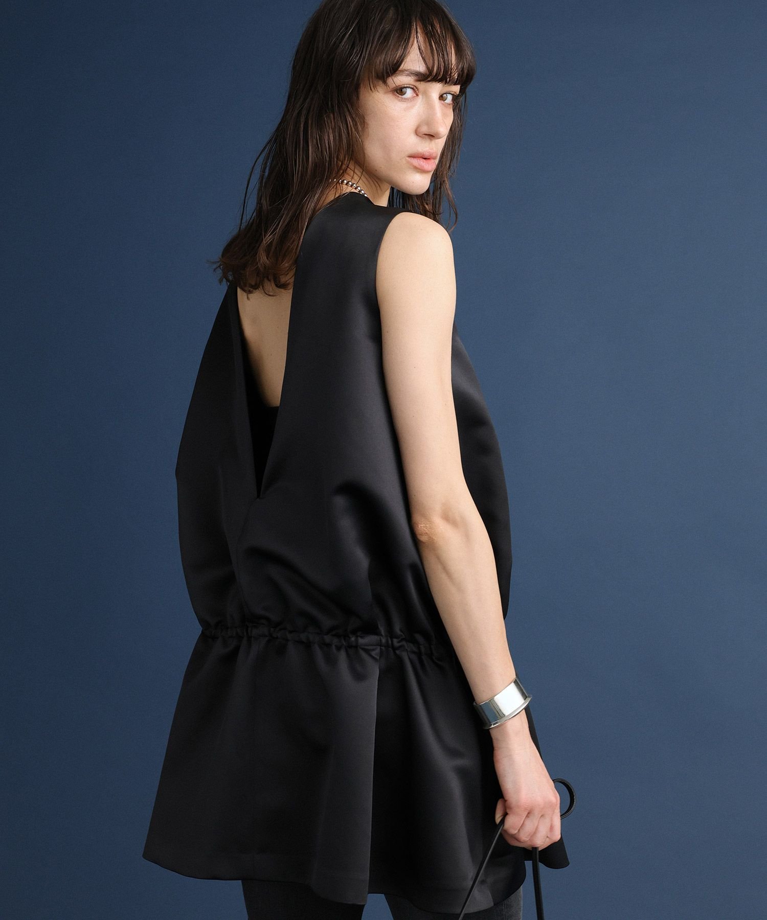 【ブリル/BRILL】のサテンミニドレス インテリア・キッズ・メンズ・レディースファッション・服の通販 founy(ファニー) 　ファッション　Fashion　レディースファッション　Fashion for Women　ワンピース　Dresses　フォーマル・パーティードレス・結婚式用ドレス　Elegant & Casual Dresses　ギャザー　Gathered, Ruffled　サテン　Satin, Glossy Fabric　エレガント 上品　Elegant　ブラック09|ID: prp329100004792171 ipo3291000000034771099