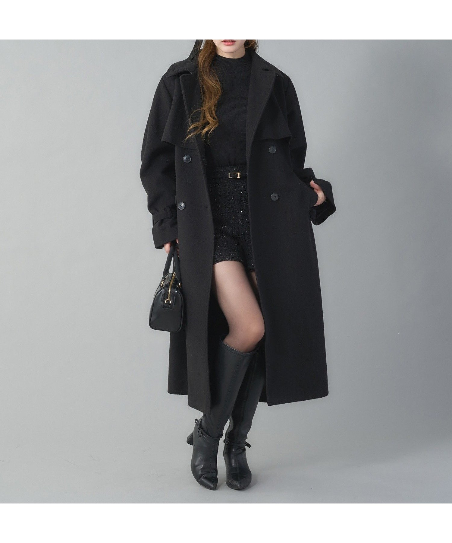 【ナイスクラップ/NICE CLAUP】の【リバイバル】マルチロングコート・M/Lサイズ展開 インテリア・キッズ・メンズ・レディースファッション・服の通販 founy(ファニー) ファッション Fashion レディースファッション Fashion for Women アウター Coat / Outerwear Collection コート・ロングコート・ピーコート Long Coats, Peacoats & More 2025年 2025 2025-2026秋冬・A/W Autumn/Winter 2025–26 AW25–26 おすすめ Recommended / Our Picks デニム Denim, Jeans Material フェミニン Feminine, Girly フレア Flare, Flared ボトム Bottoms, Lower Wear ロング Long, Long-Length エレガント 上品 Elegant ブラック|ID: prp329100004792175 ipo3291000000034799421