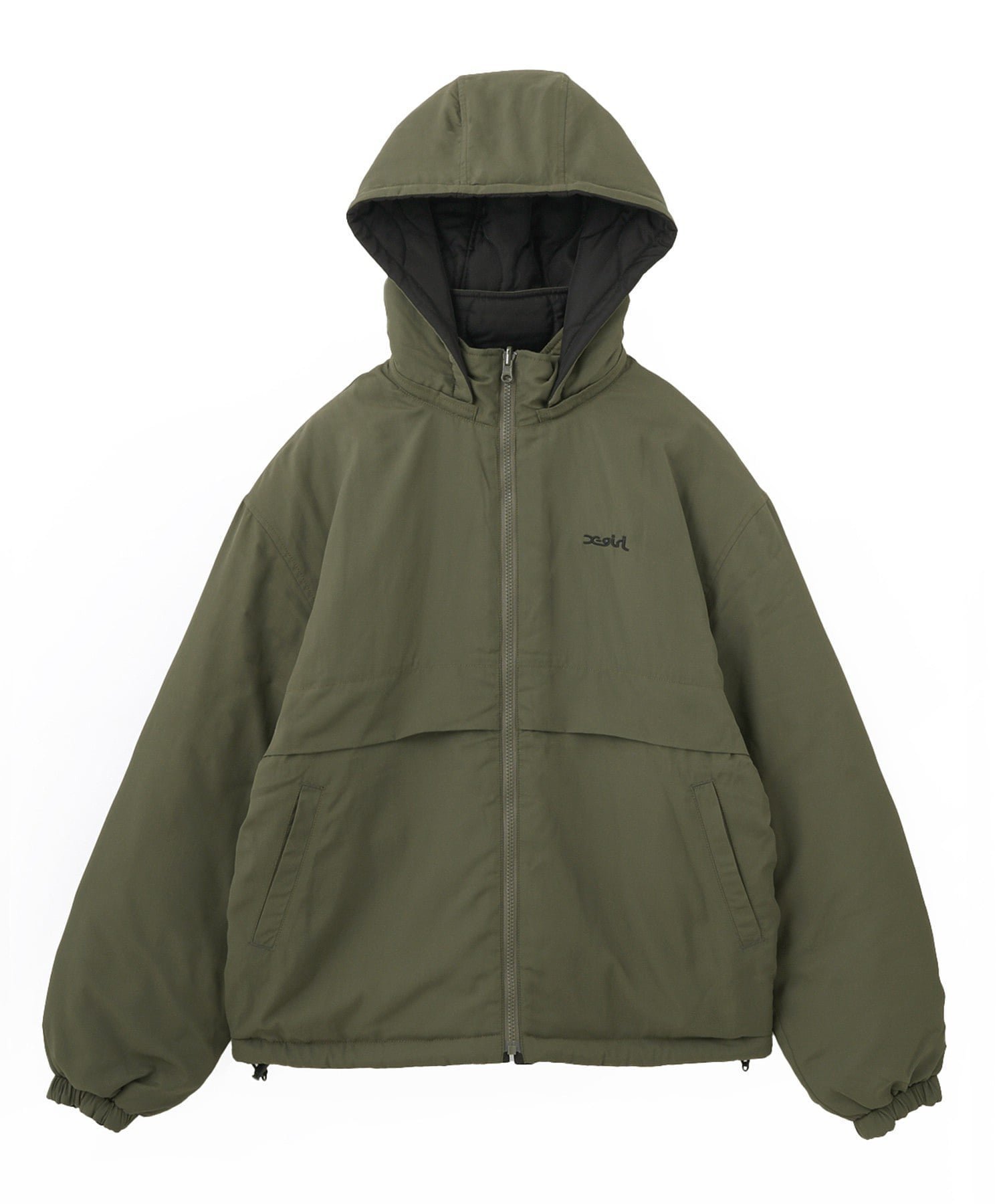 【エックスガール/X-girl】のX-girl/FACE PATCH REVERSIBLE JACKET インテリア・キッズ・メンズ・レディースファッション・服の通販 founy(ファニー) 　ファッション　Fashion　レディースファッション　Fashion for Women　アウター　Coat / Outerwear Collection　レディースジャケット・軽アウター　Jackets　キルティング　Quilted, Quilting　今季　This Season, Current Season　ジャケット　Jacket, Outerwear　デニム　Denim, Jeans Material　長袖　Long Sleeve, Full Sleeve　パッチ　Patch, Appliqué　リバーシブル　Reversible, Two-Sided　ワンポイント　One Point, Statement Accent　旅行　Travel　OLIVE|ID: prp329100004792181 ipo3291000000034771143