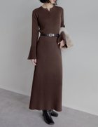 【リエディ/Re:EDIT】のフレアスリーブリブニットワンピース 人気、トレンドファッション・服の通販 founy(ファニー) ファッション Fashion レディースファッション Fashion for Women ワンピース Dresses ニットワンピース Knit Dresses カーディガン Cardigan, Knitwear キャップ Cap, Baseball Cap コンパクト Compact, Small Size シンプル Simple, Minimal スニーカー Sneakers, Trainers スリット Slit, Slit Detail スリーブ Sleeve, Long Sleeve / Short Sleeve トレンド Trend, Trending Now バランス Balance, Style Balance フレア Flare, Flared ベスト Vest, Waistcoat 無地 Plain, Solid Color リブニット Rib Knit, Ribbed Knit 冬 Winter / This Winter エレガント 上品 Elegant thumbnail ブラウン|ID: prp329100004792197 ipo3291000000034771226