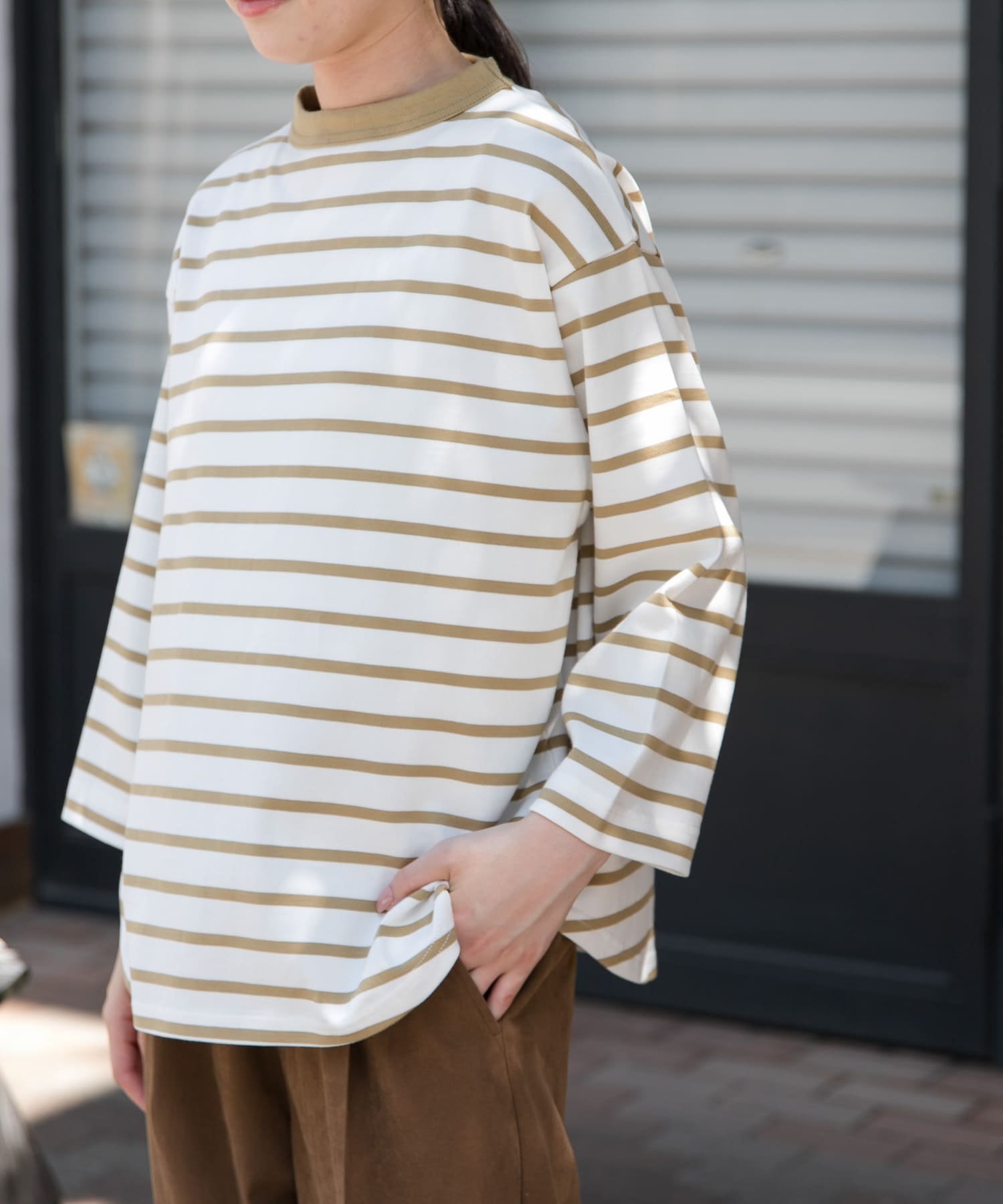 【アーバンリサーチ ドアーズ/URBAN RESEARCH DOORS】のFORK SPOON ボトルネック8分袖Tシャツ インテリア・キッズ・メンズ・レディースファッション・服の通販 founy(ファニー) ファッション Fashion レディースファッション Fashion for Women トップス・カットソー Cut & Sew Tops シャツ・ブラウス・オフィスカジュアル Elegant Blouses & Button-Ups ロングTシャツ・Tシャツ Longline T-Shirts & Tees インナー Innerwear 秋 Autumn デニム Denim, Jeans Material ベーシック Basic, Essential ボトルネック Bottle Neck, Mock Neck ラウンド Round, Round Neck ワイド Wide, Wide Fit A/W・秋冬 Autumn/Winter 冬 Winter / This Winter 夏 Summer 2025年 2025 2025-2026秋冬・A/W Autumn/Winter 2025–26 AW25–26 OFFxBEG|ID: prp329100004792201 ipo3291000000034771256