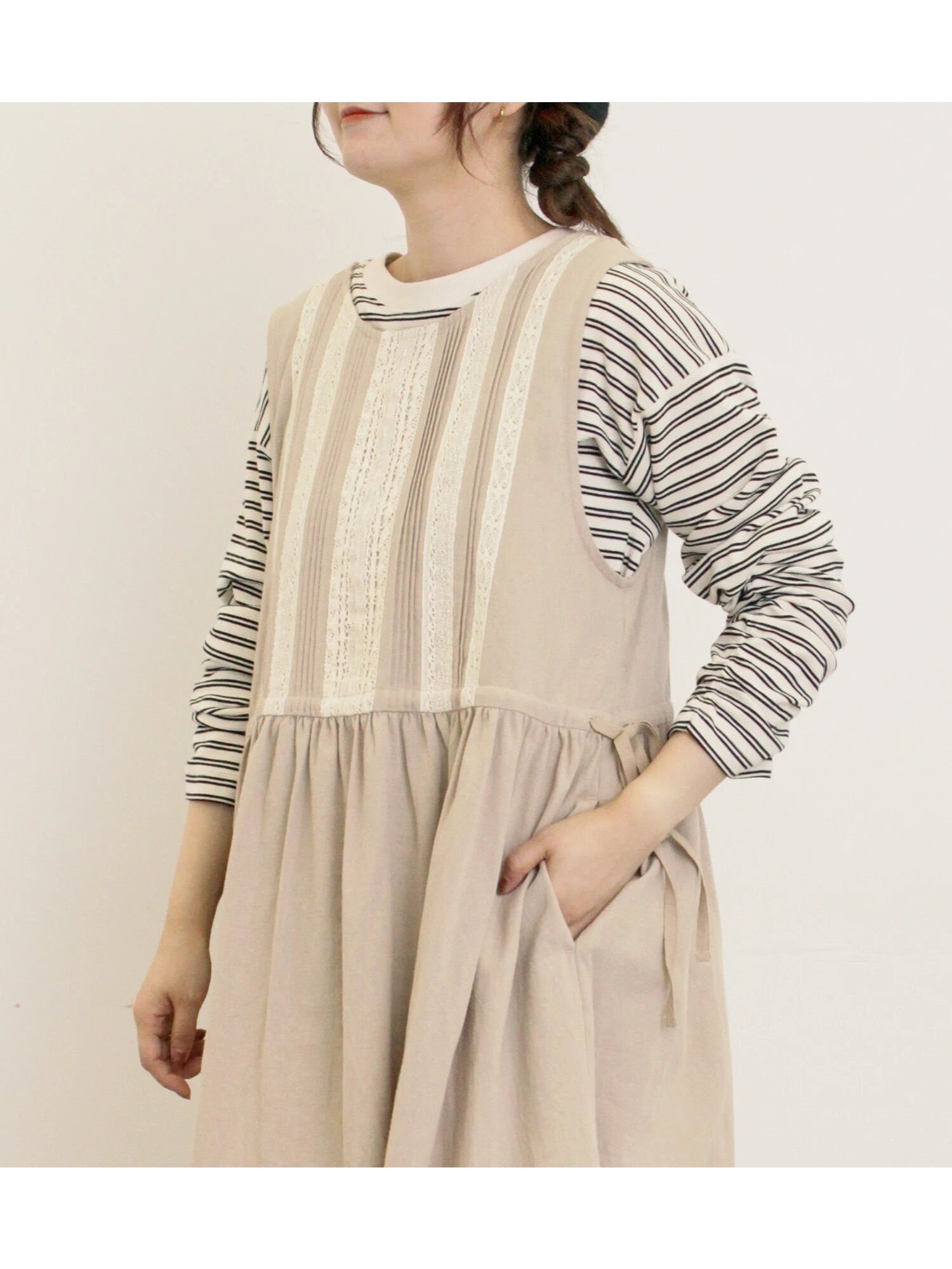 【サマンサモスモス/Samansa Mos2】のリップル柄アソート袖シャーリングカットソー 人気、トレンドファッション・服の通販 founy(ファニー) 　ファッション　Fashion　レディースファッション　Fashion for Women　トップス・カットソー　Cut & Sew Tops　カットソー・ベーシックTシャツ　Cut-and-Sewn Tops / Stretch Tees & Basics　おすすめ　Recommended / Our Picks　カットソー　Cut and Sewn Top　シャーリング　Shirring, Ruched　 other-1|ID: prp329100004792203 ipo3291000000034771259