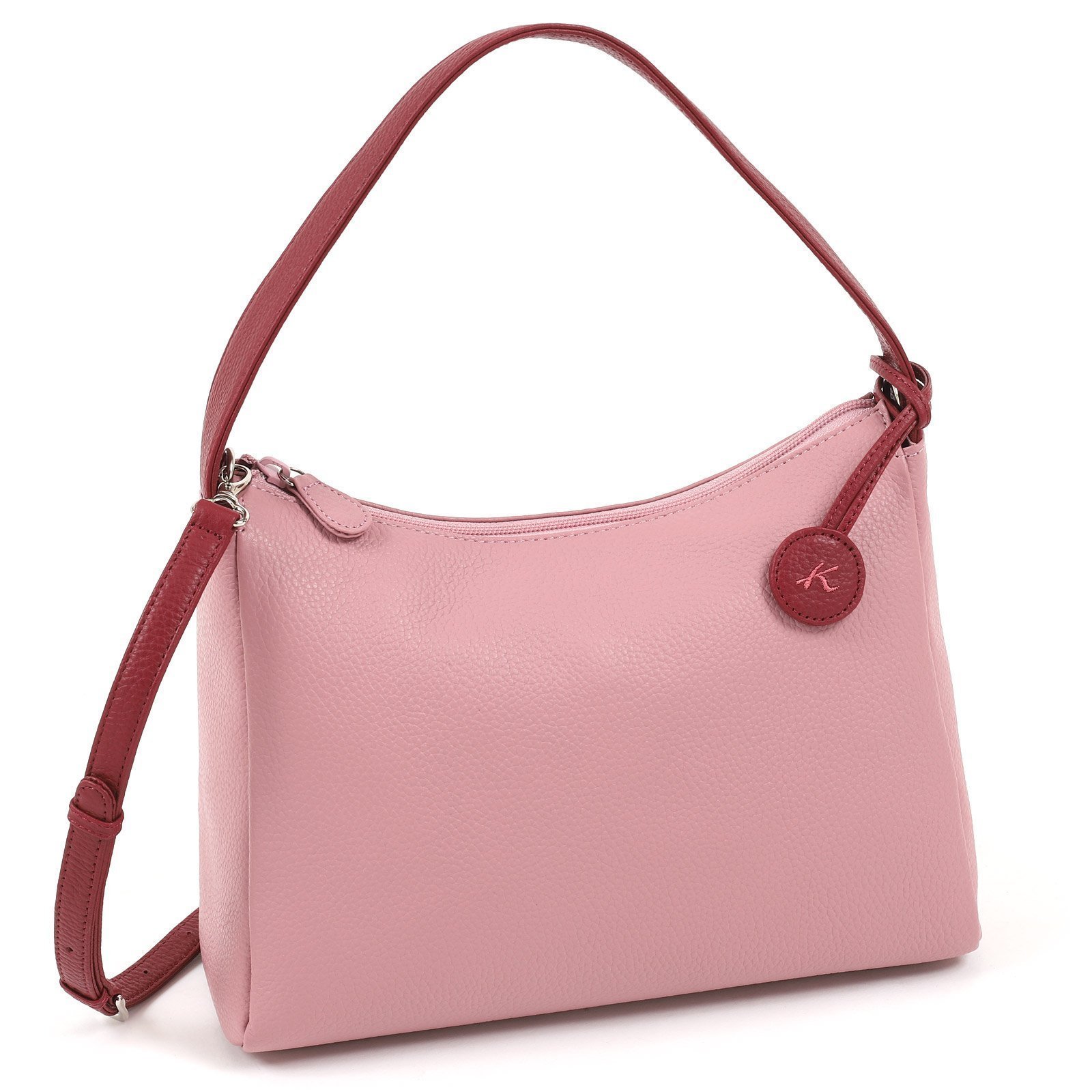 【キタムラ/Kitamura】の2wayセミショルダーバッグ Y-1377 インテリア・キッズ・メンズ・レディースファッション・服の通販 founy(ファニー) 　ファッション　Fashion　レディースファッション　Fashion for Women　ショルダー　Shoulder, Shoulder Strap　ハンカチ　Handkerchief, Hanky　ポケット　Pocket, Pocket Detail　マグネット　Magnet, Magnetic Closure　ワンポイント　One Point, Statement Accent　ピンク/ワイン72711|ID: prp329100004792204 ipo3291000000034995903