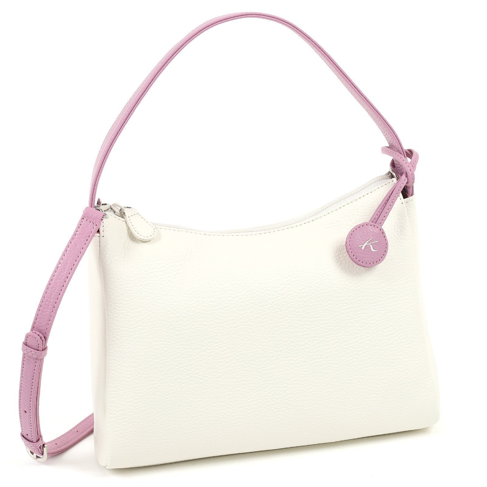 【キタムラ/Kitamura】の2wayセミショルダーバッグ Y-1377 インテリア・キッズ・メンズ・レディースファッション・服の通販 founy(ファニー) 　ファッション　Fashion　レディースファッション　Fashion for Women　ショルダー　Shoulder, Shoulder Strap　ハンカチ　Handkerchief, Hanky　ポケット　Pocket, Pocket Detail　マグネット　Magnet, Magnetic Closure　ワンポイント　One Point, Statement Accent　アイボリー/ピンク91721|ID: prp329100004792204 ipo3291000000034995909