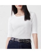 【バナナリパブリック ファクトリーストア/BANANA REPUBLIC FACTORY STORE】のBANANA REPUBLIC FACTORY STORE リブTシャツ 人気、トレンドファッション・服の通販 founy(ファニー) ファッション Fashion レディースファッション Fashion for Women トップス・カットソー Cut & Sew Tops シャツ・ブラウス・オフィスカジュアル Elegant Blouses & Button-Ups ロングTシャツ・Tシャツ Longline T-Shirts & Tees インナー Innerwear ジャケット Jacket, Outerwear デコルテ Décolleté, Neckline ベーシック Basic, Essential thumbnail WHITE|ID: prp329100004792208 ipo3291000000034919814