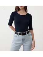【バナナリパブリック ファクトリーストア/BANANA REPUBLIC FACTORY STORE】のBANANA REPUBLIC FACTORY STORE リブTシャツ 人気、トレンドファッション・服の通販 founy(ファニー) ファッション Fashion レディースファッション Fashion for Women トップス・カットソー Cut & Sew Tops シャツ・ブラウス・オフィスカジュアル Elegant Blouses & Button-Ups ロングTシャツ・Tシャツ Longline T-Shirts & Tees インナー Innerwear ジャケット Jacket, Outerwear デコルテ Décolleté, Neckline ベーシック Basic, Essential thumbnail PREPPY_NAVY|ID: prp329100004792208 ipo3291000000034919817