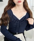 【モーメントプラス/moment+ / MEN】の無地*ドットプリント フロントレースギャザーリボン長袖トップス 人気、トレンドファッション・服の通販 founy(ファニー) ファッション Fashion メンズファッション Fashion for Men トップス・カットソー Cut & Sew Tops カットソー Cut and Sewn Top ガーリー Girly, Feminine Style ギャザー Gathered, Ruffled シューズ Shoes, Footwear シンプル Simple, Minimal スラックス Slacks, Dress Pants ダウン Down, Puffer デニム Denim, Jeans Material トレンド Trend, Trending Now ドット Polka Dot, Dot Pattern なめらか Smooth, Silky Texture 長袖 Long Sleeve, Full Sleeve ハーフ Half, Half-Length バレエ Ballet, Ballet Style フィット Fit, Slim Fit フェミニン Feminine, Girly フレア Flare, Flared フロント Front, Front Design プリント Print, Printed Pattern ベーシック Basic, Essential ボトム Bottoms, Lower Wear ミニスカート Mini Skirt, Short Skirt 無地 Plain, Solid Color リボン Ribbon, Bow レース Lace, Lace Fabric A/W・秋冬 Autumn/Winter 再入荷 Restock / Back in Stock thumbnail ネイビー|ID: prp329100004792237 ipo3291000000034797416