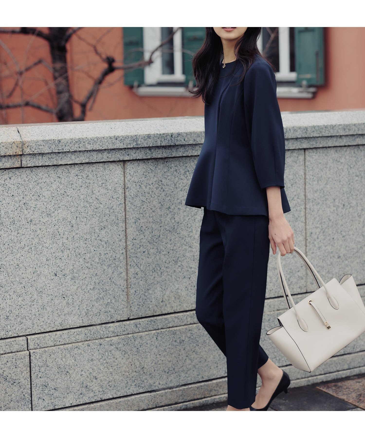 【ナチュラル ビューティー ベーシック/NATURAL BEAUTY BASIC】のフォルムペプラムセットアップ 人気、トレンドファッション・服の通販 founy(ファニー) 　ファッション　Fashion　レディースファッション　Fashion for Women　セットアップ　Matching Sets　セットアップ　Set-Up, Coordinated Outfit　フィット　Fit, Slim Fit　フォルム　Silhouette, Form　ペプラム　Peplum, Flared Hem　 other-1|ID: prp329100004792242 ipo3291000000035218480