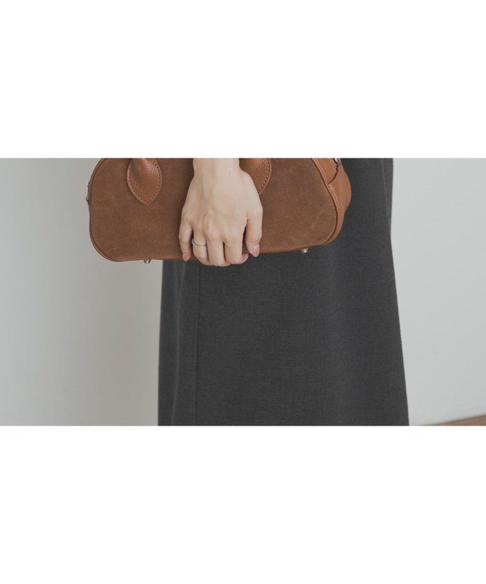 【アーバンリサーチ ドアーズ/URBAN RESEARCH DOORS】のMARCO BIANCHINI スウェードレザーラウンドバッグ インテリア・キッズ・メンズ・レディースファッション・服の通販 founy(ファニー) https://founy.com/ ファッション Fashion レディースファッション Fashion for Women バッグ Bags 2025年 2025 2025-2026秋冬・A/W Autumn/Winter 2025–26 AW25–26 冬 Winter / This Winter イタリア Italy クラシカル Classical, Vintage-Inspired コンパクト Compact, Small Size コンビ Combo, Combination Style フェミニン Feminine, Girly フォルム Silhouette, Form ボストンバッグ Boston Bag, Retro Bag リアル Real, Realistic エレガント 上品 Elegant 人気 Popular, Best Seller A/W・秋冬 Autumn/Winter |ID: prp329100004792265 ipo3291000000034771691