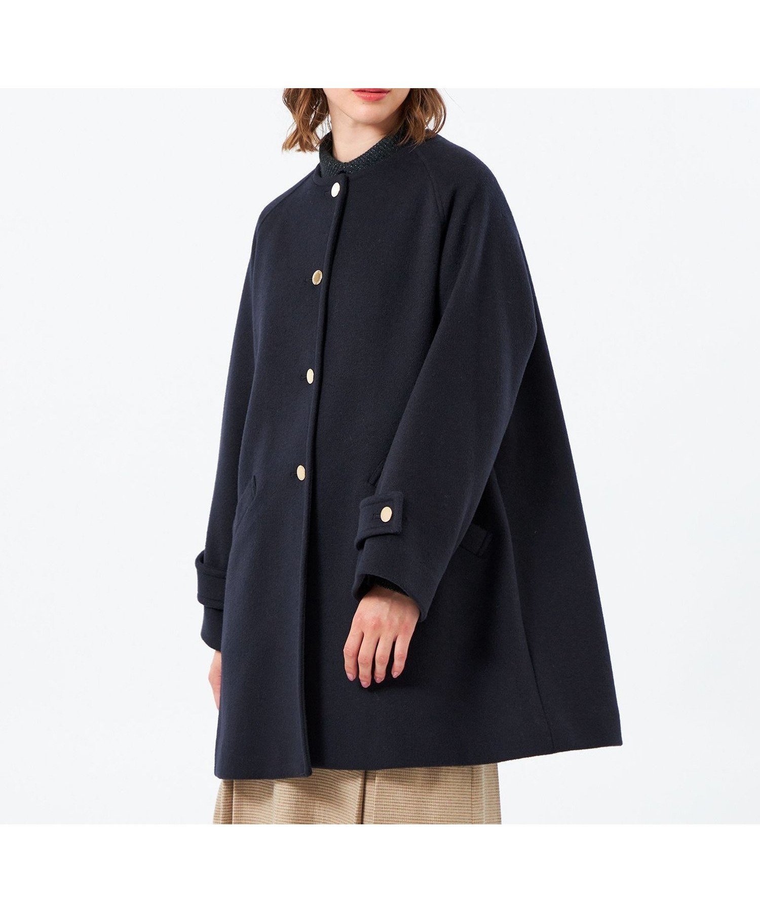 【マッキントッシュ フィロソフィー/MACKINTOSH PHILOSOPHY】の【WELBURY NO COLLAR(ウェルベリーノーカラー)】ウールメルトン製 インテリア・キッズ・メンズ・レディースファッション・服の通販 founy(ファニー) 　ファッション　Fashion　レディースファッション　Fashion for Women　おすすめ　Recommended / Our Picks　コンパクト　Compact, Small Size　ショート　Short, Short Length　バランス　Balance, Style Balance　ファブリック　Fabric, Textile　フォルム　Silhouette, Form　フロント　Front, Front Design　メルトン　Melton, Heavy Wool　人気　Popular, Best Seller　冬　Winter / This Winter　ネイビー|ID: prp329100004792278 ipo3291000000034771790