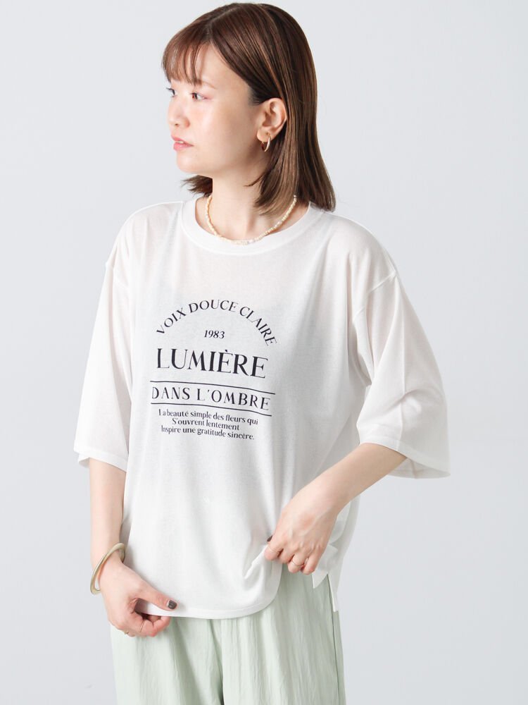 【テチチ/Te chichi】のメランジシアーロゴプリントトップス 人気、トレンドファッション・服の通販 founy(ファニー) ファッション Fashion レディースファッション Fashion for Women トップス・カットソー Cut & Sew Tops シアー Sheer, See-Through プリント Print, Printed Pattern メランジ Melange, Mixed Yarn other-1|ID: prp329100004792296 ipo3291000000034771922