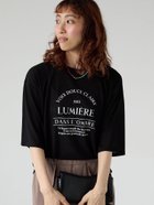 【テチチ/Te chichi】のメランジシアーロゴプリントトップス ブラック|ID: prp329100004792296 ipo3291000000034771925