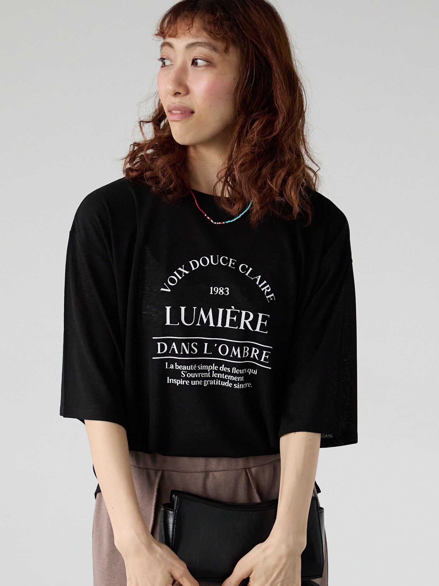 【テチチ/Te chichi】のメランジシアーロゴプリントトップス インテリア・キッズ・メンズ・レディースファッション・服の通販 founy(ファニー) ファッション Fashion レディースファッション Fashion for Women トップス・カットソー Cut & Sew Tops シアー Sheer, See-Through プリント Print, Printed Pattern メランジ Melange, Mixed Yarn ブラック|ID: prp329100004792296 ipo3291000000034771925