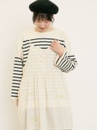 【サマンサモスモス/Samansa Mos2】のパネルボーダーロングスリーブカットソー ネイビー|ID: prp329100004792304 ipo3291000000034771970