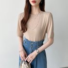 【ココモモ/COCOMOMO】の選べる2タイプ シアーカットソー シアートップス ロンt トップス 長袖 五分袖 人気、トレンドファッション・服の通販 founy(ファニー) ファッション Fashion レディースファッション Fashion for Women トップス・カットソー Cut & Sew Tops ロングTシャツ・Tシャツ Longline T-Shirts & Tees カットソー・ベーシックTシャツ Cut-and-Sewn Tops / Stretch Tees & Basics シアー Sheer, See-Through スウェット / スエット Sweatshirt, Sweatwear セーター Sweater, Knitwear 夏 Summer 水着 Swimsuit, Swimwear 長袖 Long Sleeve, Full Sleeve thumbnail 五分袖・ミルクティー|ID: prp329100004792314 ipo3291000000034889031