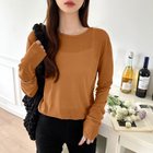 【ココモモ/COCOMOMO】の選べる2タイプ シアーカットソー シアートップス ロンt トップス 長袖 五分袖 人気、トレンドファッション・服の通販 founy(ファニー) ファッション Fashion レディースファッション Fashion for Women トップス・カットソー Cut & Sew Tops ロングTシャツ・Tシャツ Longline T-Shirts & Tees カットソー・ベーシックTシャツ Cut-and-Sewn Tops / Stretch Tees & Basics シアー Sheer, See-Through スウェット / スエット Sweatshirt, Sweatwear セーター Sweater, Knitwear 夏 Summer 水着 Swimsuit, Swimwear 長袖 Long Sleeve, Full Sleeve thumbnail 長袖・キャラメル|ID: prp329100004792314 ipo3291000000034889040