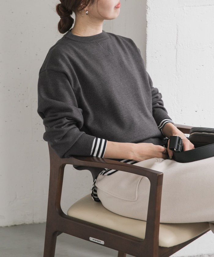 【アーバンリサーチ ドアーズ/URBAN RESEARCH DOORS】の『仁村紗和さん着用』『UR TECH 200日ニット』スウェットライクプルオーバー インテリア・キッズ・メンズ・レディースファッション・服の通販 founy(ファニー) https://founy.com/ ファッション Fashion レディースファッション Fashion for Women トップス・カットソー Cut & Sew Tops ニット Knit Tops & Sweaters レディースパーカー・カジュアルフーディー Casual Hoodies & Sweatshirts カジュアルプルオーバー・ニットトップス Pullovers & Knit Tops / Casual Pullovers スウェット・クルーネックトップス Sweatshirts & Crewnecks / Relaxed Fit Sweat Tops シンプル Simple, Minimal スウェット / スエット Sweatshirt, Sweatwear リラックス Relax, Relaxed Fit 冬 Winter / This Winter A/W・秋冬 Autumn/Winter おすすめ Recommended / Our Picks 2025年 2025 2025-2026秋冬・A/W Autumn/Winter 2025–26 AW25–26 |ID: prp329100004792325 ipo3291000000034772143
