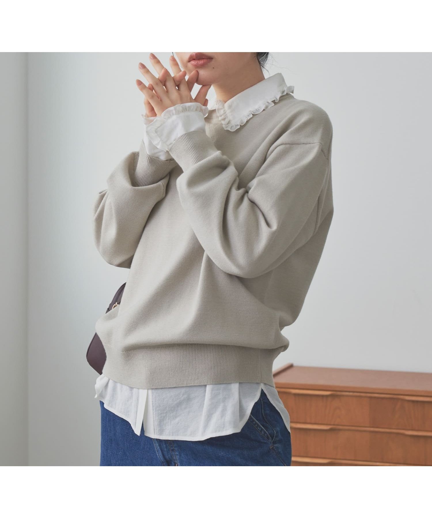 【アーバンリサーチ ドアーズ/URBAN RESEARCH DOORS】の『仁村紗和さん着用』『UR TECH 200日ニット』スウェットライクプルオーバー インテリア・キッズ・メンズ・レディースファッション・服の通販 founy(ファニー) ファッション Fashion レディースファッション Fashion for Women トップス・カットソー Cut & Sew Tops ニット Knit Tops & Sweaters レディースパーカー・カジュアルフーディー Casual Hoodies & Sweatshirts カジュアルプルオーバー・ニットトップス Pullovers & Knit Tops / Casual Pullovers スウェット・クルーネックトップス Sweatshirts & Crewnecks / Relaxed Fit Sweat Tops シンプル Simple, Minimal スウェット / スエット Sweatshirt, Sweatwear リラックス Relax, Relaxed Fit 冬 Winter / This Winter A/W・秋冬 Autumn/Winter おすすめ Recommended / Our Picks 2025年 2025 2025-2026秋冬・A/W Autumn/Winter 2025–26 AW25–26 L.GRAY|ID: prp329100004792325 ipo3291000000034772149