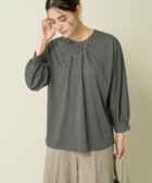 【アー ヴェー ヴェー/a.v.v】の【洗える】ギャザーネックドルマンカットソー ダークグレー|ID: prp329100004792326 ipo3291000000034772152