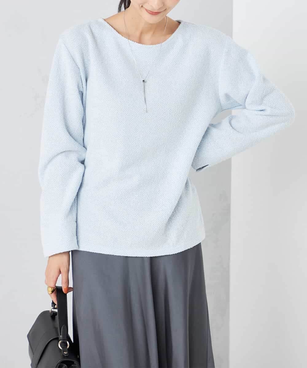 【アー ヴェー ヴェー/a.v.v】の【洗える】ラメニットソートップス 人気、トレンドファッション・服の通販 founy(ファニー) 　ファッション　Fashion　レディースファッション　Fashion for Women　トップス・カットソー　Cut & Sew Tops　ニット　Knit Tops & Sweaters　洗える　Machine Washable　カフス　Cuff Design　デニム　Denim, Jeans Material　ニットソー　Knit-Sewn, Cut & Sew Knit　ベーシック　Basic, Essential　冬　Winter / This Winter　再入荷　Restock / Back in Stock　おすすめ　Recommended / Our Picks　エレガント 上品　Elegant　年末年始　Year-end and New Year Holidays　ビジネス 仕事 通勤　Business / Work / Commuting　 other-1|ID: prp329100004792327 ipo3291000000034772154