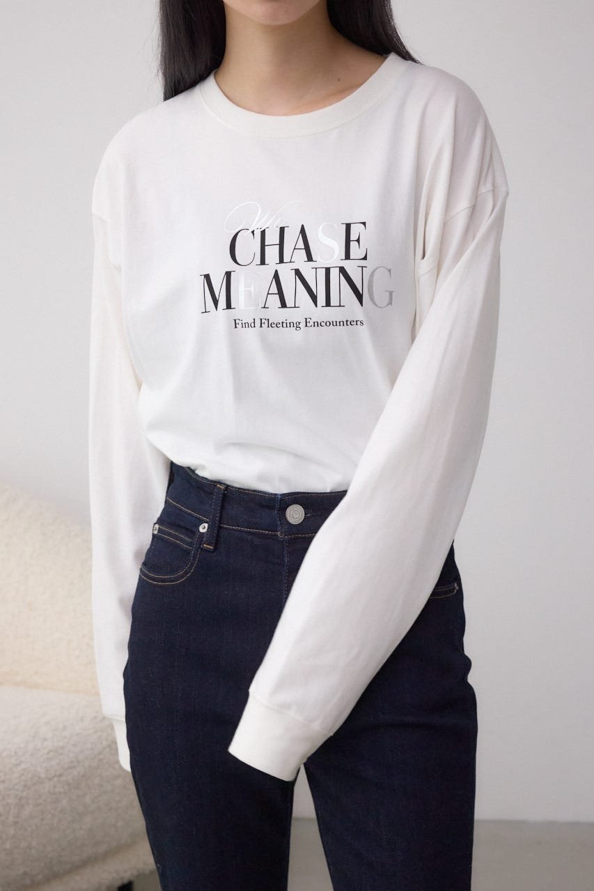 【アズール バイ マウジー/AZUL by moussy】のメタリックパーツプリントロングTシャツ 人気、トレンドファッション・服の通販 founy(ファニー) 　ファッション　Fashion　レディースファッション　Fashion for Women　トップス・カットソー　Cut & Sew Tops　シャツ・ブラウス・オフィスカジュアル　Elegant Blouses & Button-Ups　ロングTシャツ・Tシャツ　Longline T-Shirts & Tees　インナー　Innerwear　カーディガン　Cardigan, Knitwear　ジャケット　Jacket, Outerwear　プリント　Print, Printed Pattern　 other-1|ID: prp329100004792329 ipo3291000000034772163