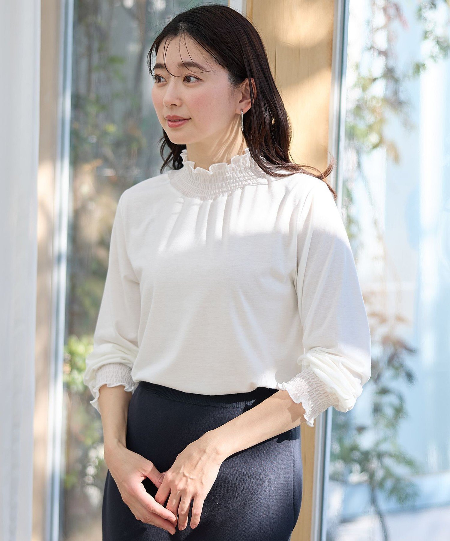 【エニー/ANY】の【洗濯機可】シャーリングデザインプルオーバー 人気、トレンドファッション・服の通販 founy(ファニー) ファッション Fashion レディースファッション Fashion for Women トップス・カットソー Cut & Sew Tops カジュアルプルオーバー・ニットトップス Pullovers & Knit Tops / Casual Pullovers インナー Innerwear カットソー Cut and Sewn Top シアー Sheer, See-Through シャーリング Shirring, Ruched シンプル Simple, Minimal スウェット / スエット Sweatshirt, Sweatwear トレンド Trend, Trending Now ベーシック Basic, Essential 再入荷 Restock / Back in Stock エレガント 上品 Elegant other-1|ID: prp329100004792331 ipo3291000000034772186