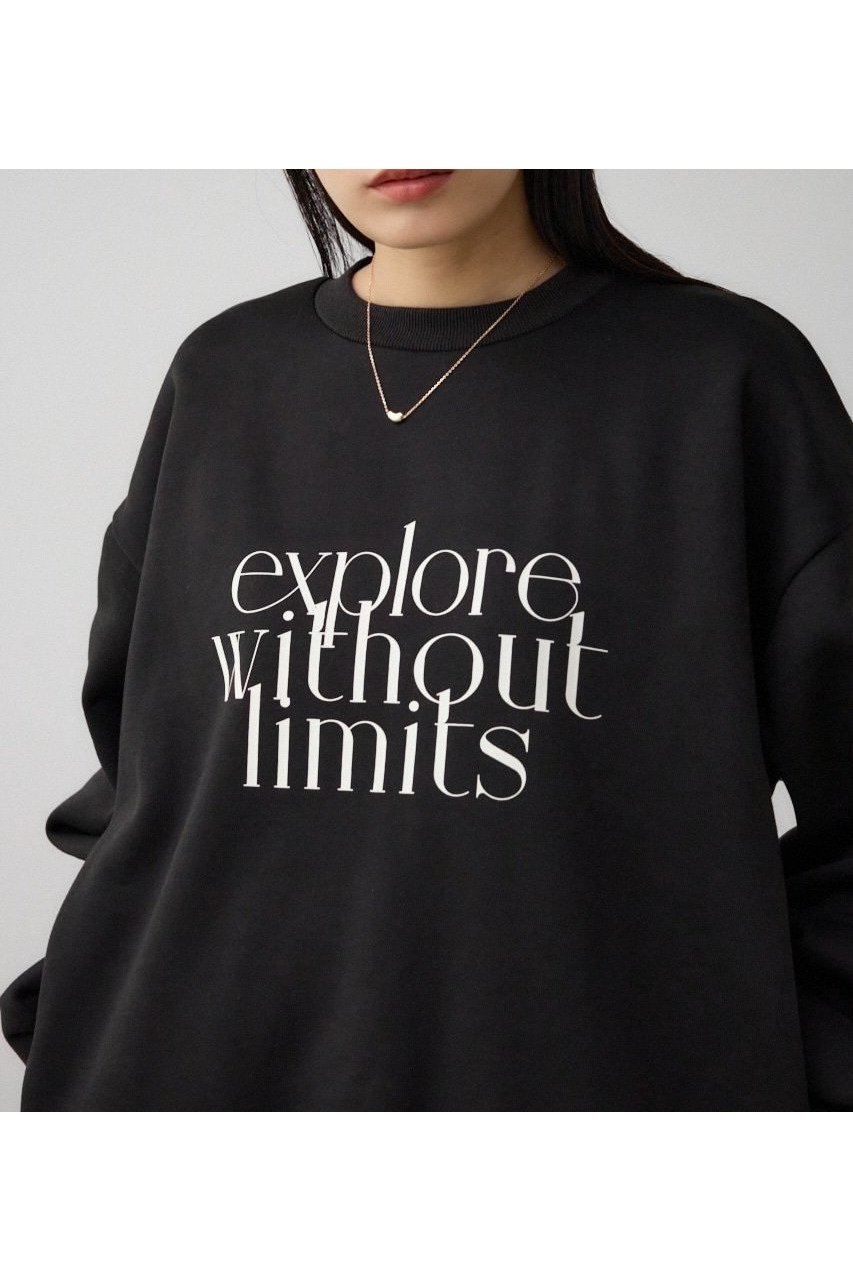 【アズール バイ マウジー/AZUL by moussy】のロゴスウェットトップス インテリア・キッズ・メンズ・レディースファッション・服の通販 founy(ファニー) ファッション Fashion レディースファッション Fashion for Women トップス・カットソー Cut & Sew Tops レディースパーカー・カジュアルフーディー Casual Hoodies & Sweatshirts スウェット・クルーネックトップス Sweatshirts & Crewnecks / Relaxed Fit Sweat Tops おすすめ Recommended / Our Picks シンプル Simple, Minimal セットアップ Set-Up, Coordinated Outfit プリント Print, Printed Pattern ボトム Bottoms, Lower Wear ルーズ Loose, Oversized BLK|ID: prp329100004792363 ipo3291000000034772362