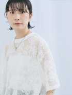 【サマンサモスモス/Samansa Mos2】のチュールフラワーコードTシャツ オフホワイト|ID: prp329100004792385 ipo3291000000034772476