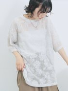 【サマンサモスモス/Samansa Mos2】のチュールフラワーコードTシャツ グレー|ID: prp329100004792385 ipo3291000000034772477