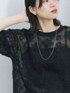 【サマンサモスモス/Samansa Mos2】のチュールフラワーコードTシャツ ブラック|ID: prp329100004792385 ipo3291000000034772478